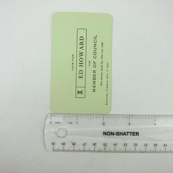 Political Campaign Election Card Greenville Ohio Council Ed Howard Vintage 1931 - Picture 12 of 12